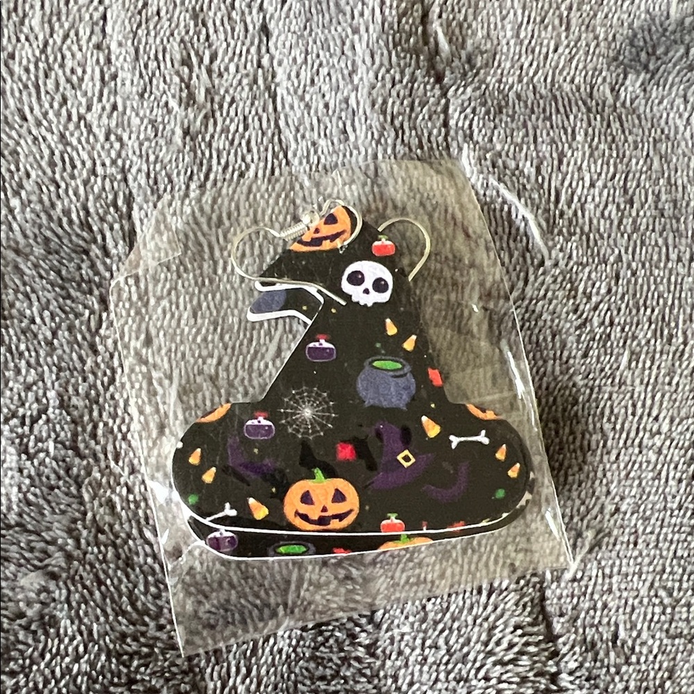 Halloween Witch Hat Earrings